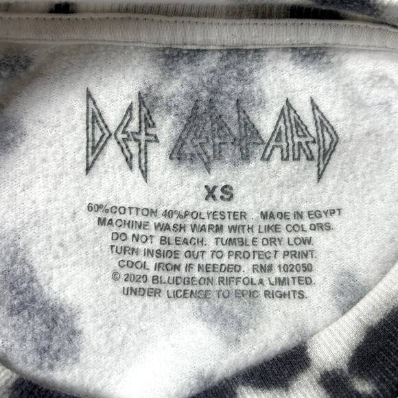 Def Leppard Band Graphic Tie Dye Pullover Crewneck Sweatshirt Size XS - Picture 3 of 3